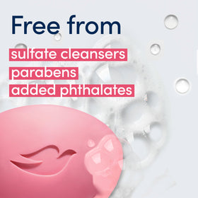 Dove lather on skin demonstrating gentle cleanse and softening effect