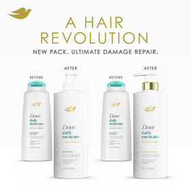 Dove conditioner creamy texture on hand demonstrating hyaluronic moisture delivery