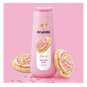 Dove scrub granules detail showing exfoliation texture for smoother skin