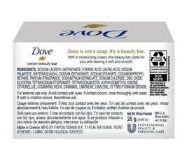 Dove bar 25g held in hand showing travel-size portability benefit