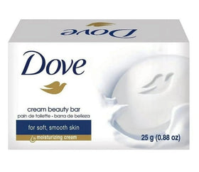 Dove single unwrapped bar close-up highlighting smooth texture and moisture