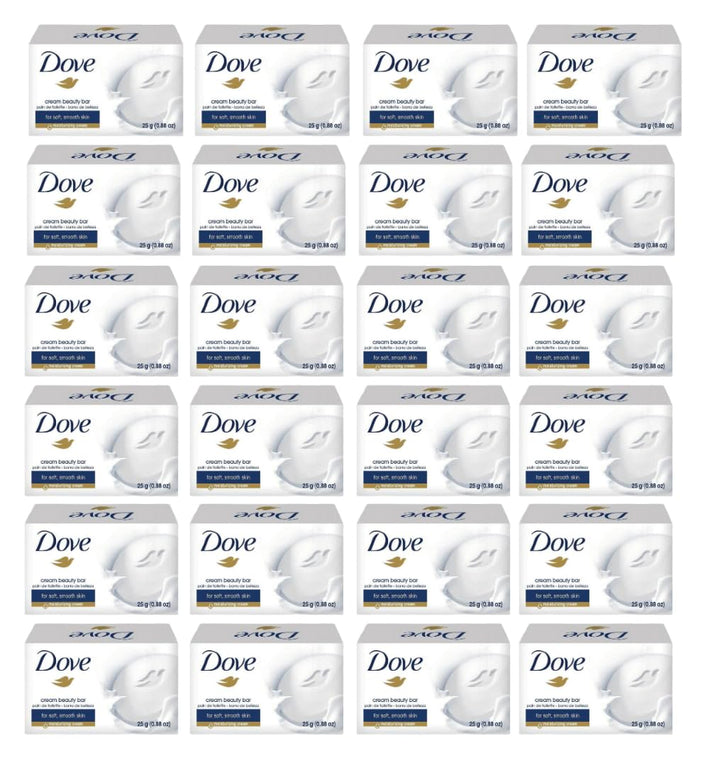 Dove travel pack front packaging showing 12 bars and convenience