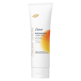 Dove cream serum front packaging shows product and even-tone benefit