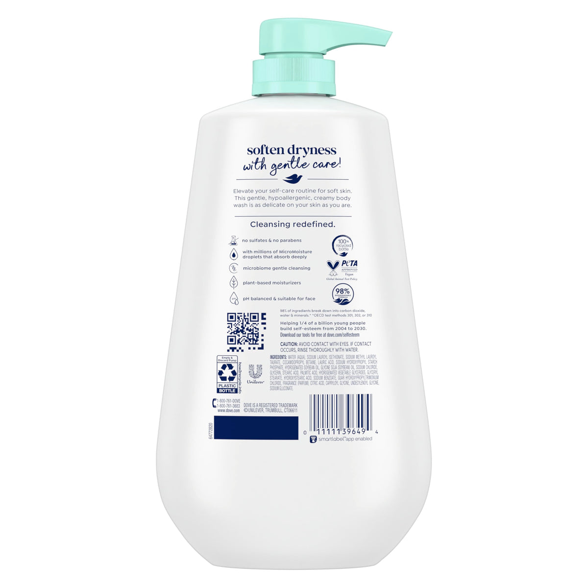 Dove close-up of creamy texture demonstrating rich micro-moisture droplets and softness