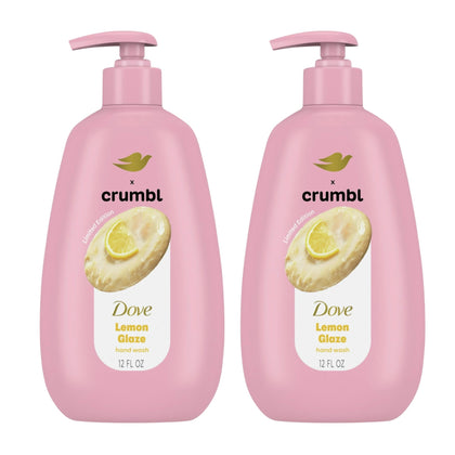 Dove bottle front packaging showing Lemon Glaze scent for fragrant hand care