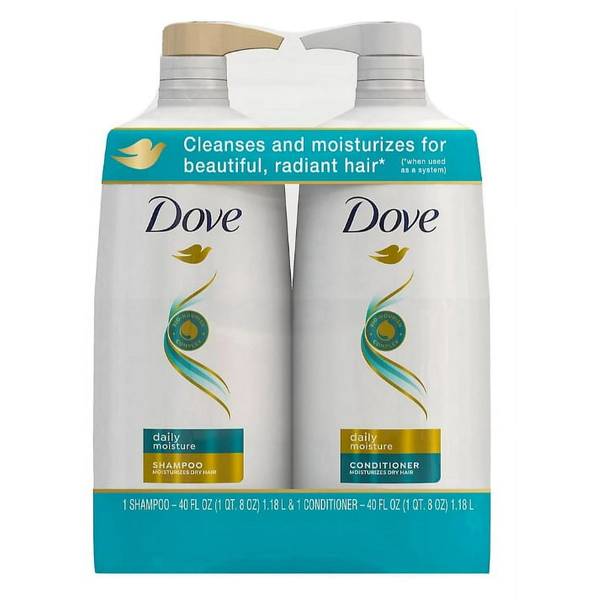 Dove front packaging showing set and benefits for hydrated hair