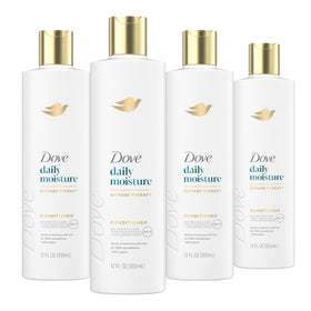 Dove bottle front packaging showing product and benefit