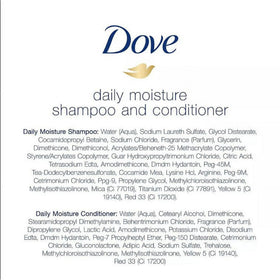 Dove set on bathroom shelf conveying everyday hydration routine