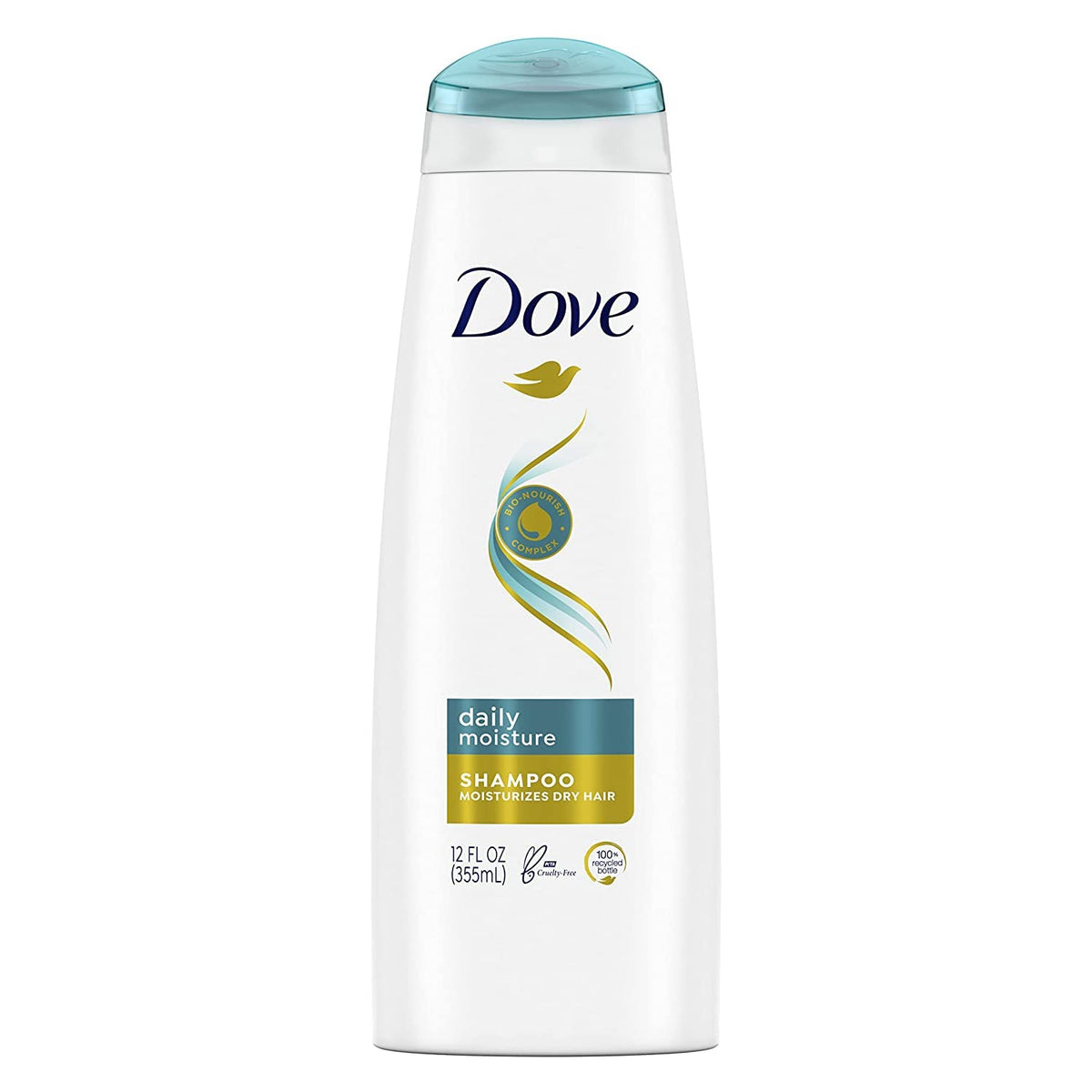 Dove bottle front 250ml showing packaging and daily moisture benefit