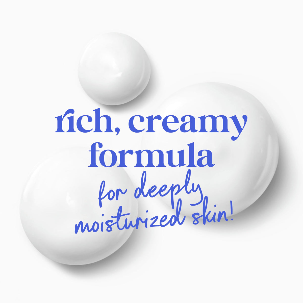 Dove creamy texture on hand showing rich moisture and softening benefit