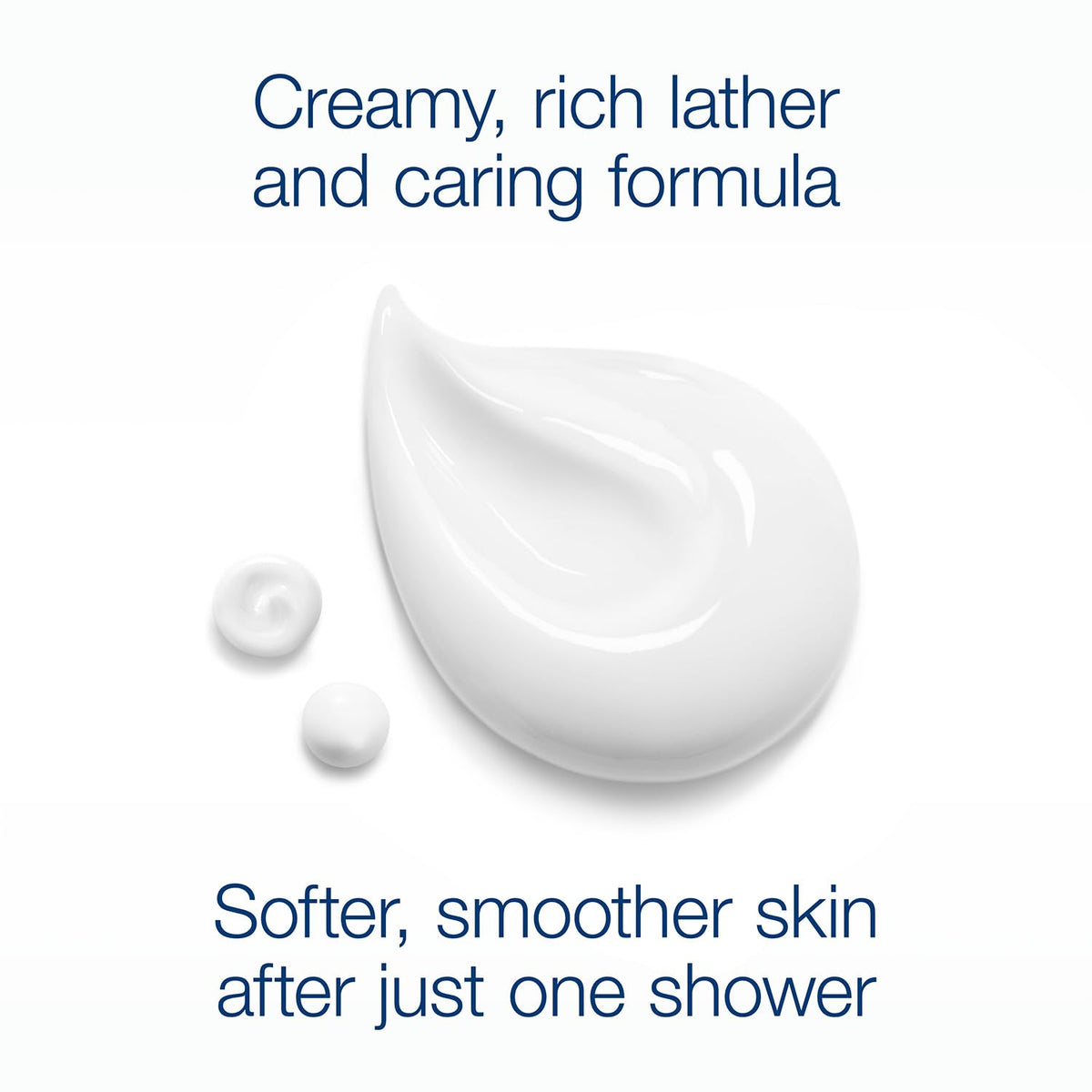 Dove creamy lather texture demonstrating rich moisture and softening benefit