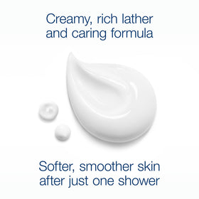 Dove creamy lather texture demonstrating rich moisture and softening benefit