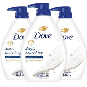 Dove bottle front packaging showing moisturizing label and soothing scent benefit
