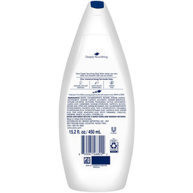 Dove pump close-up highlighting easy dispensing and controlled usage benefit