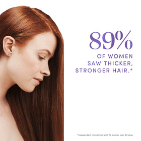 Dove being applied to scalp demonstrating targeted root treatment