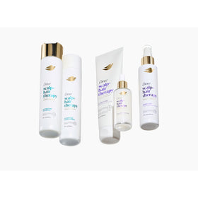 Dove bottle staged in bathroom to show easy daily routine benefit