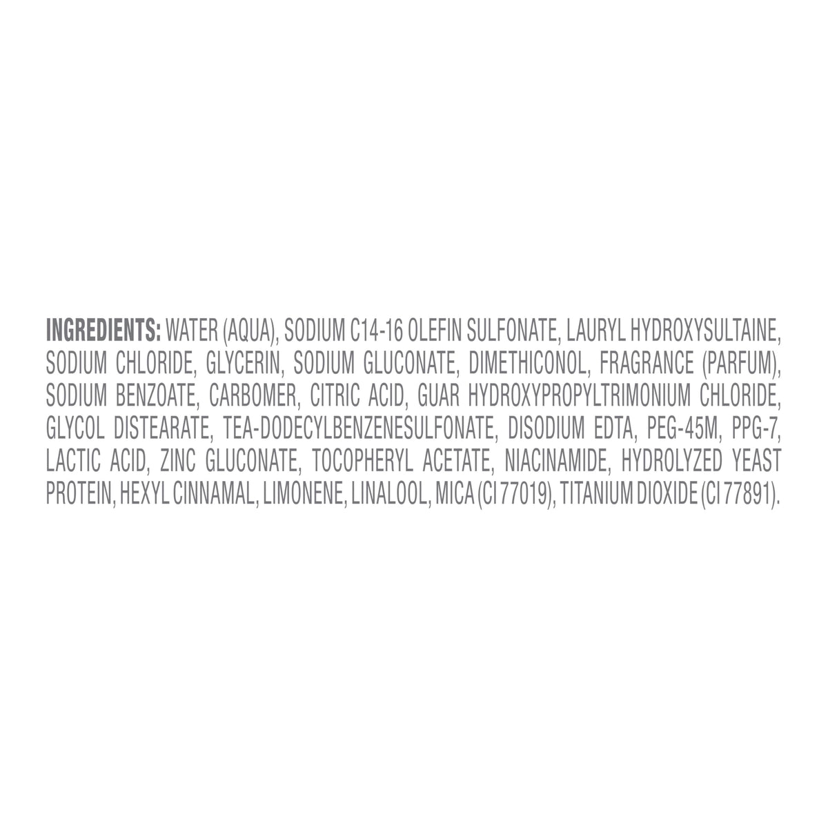 Dove product with ingredient visuals showing peptides and zinc for scalp support