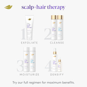Dove being massaged into roots to show how to boost volume at scalp