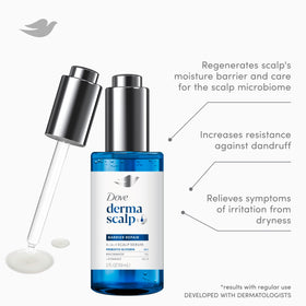 Dove Derma Scalp being applied on scalp demonstrating targeted soothing
