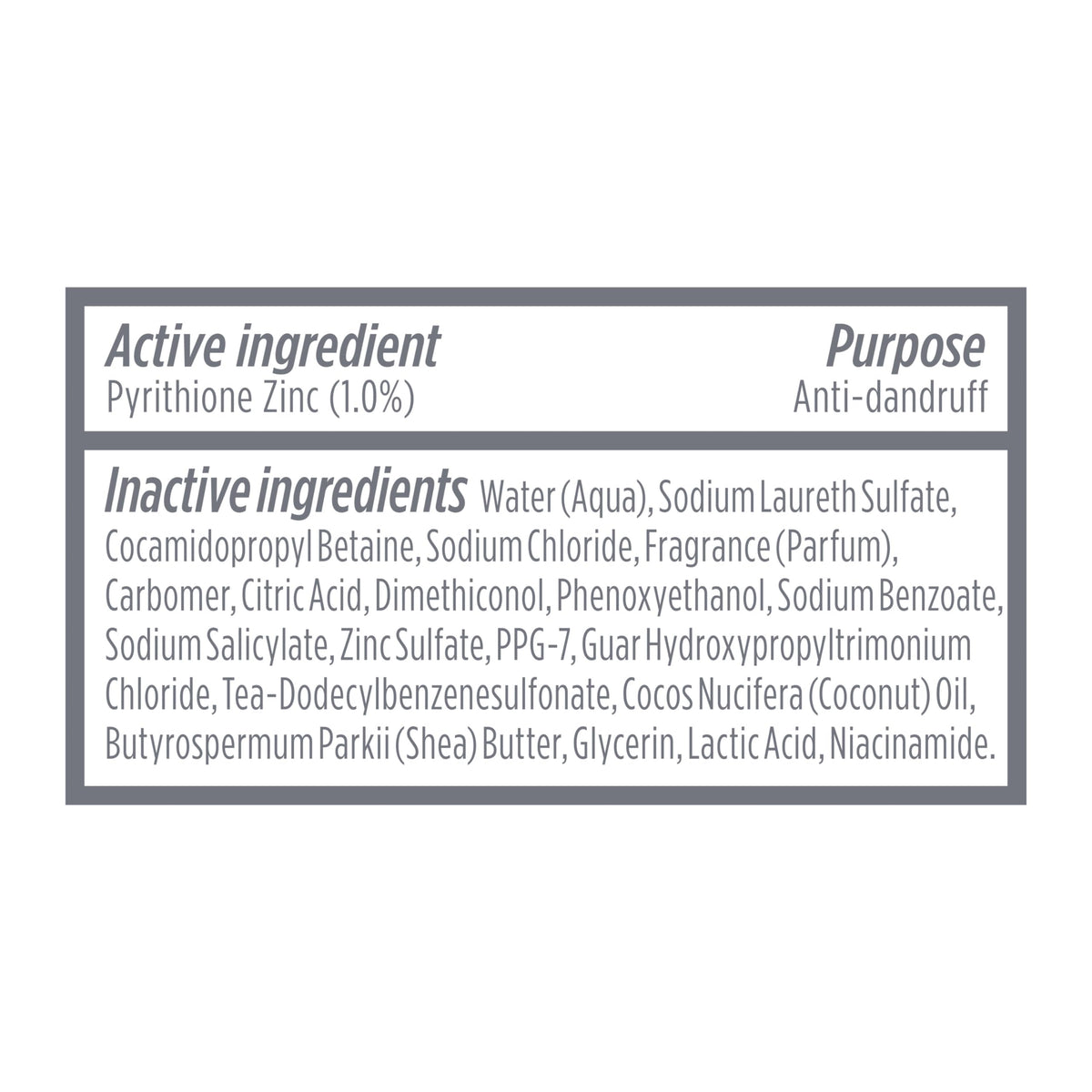 PETA vegan badge next to Dove Derma Scalp bottle showing cruelty‑free, vegan benefit
