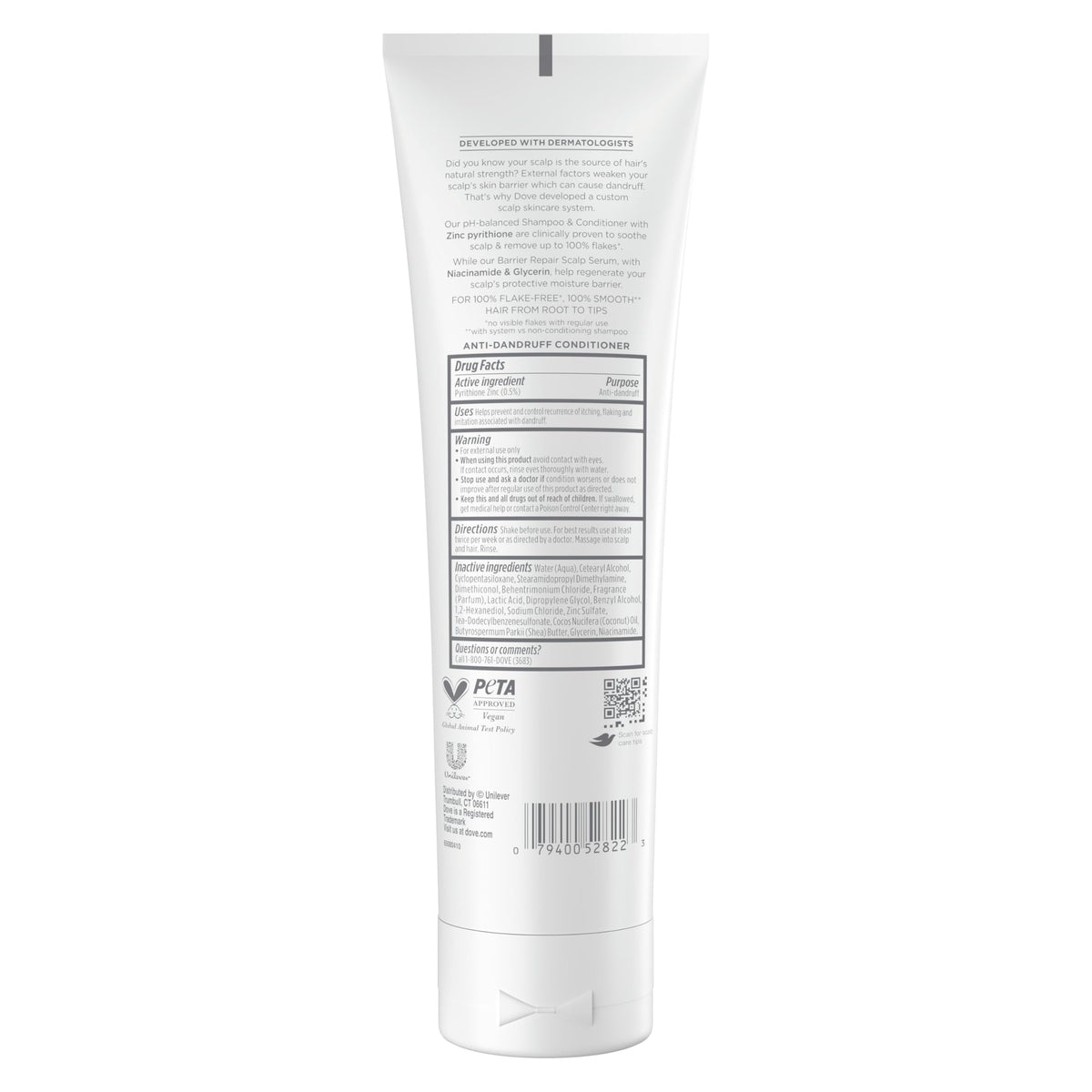 Dove Derma Scalp texture close-up illustrating smooth conditioning feel