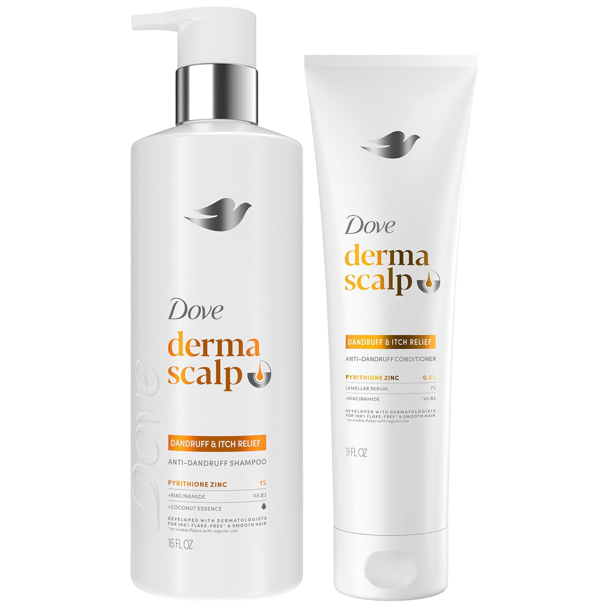 Dove DermaCare front packaging showing product duo and benefits