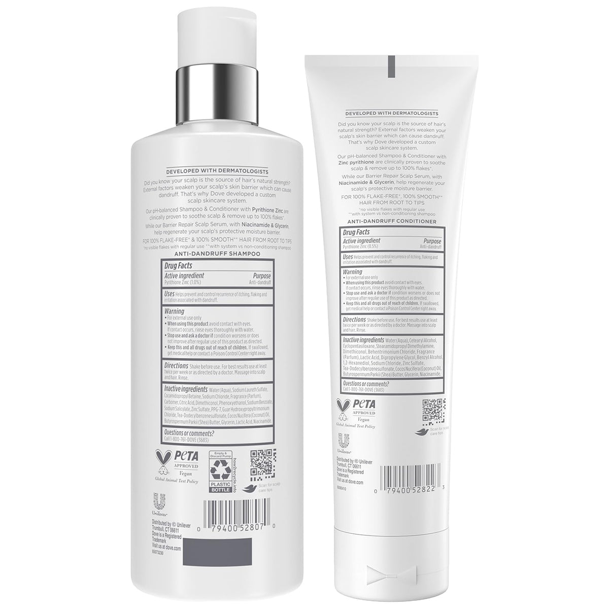 Dove DermaCare shampoo lather close-up demonstrating gentle cleansing