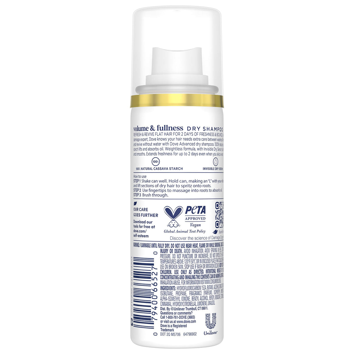 Dove nozzle close-up highlighting precise spray for even oil control
