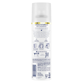 Dove dry shampoo spray in use at roots, fast oil absorption benefit