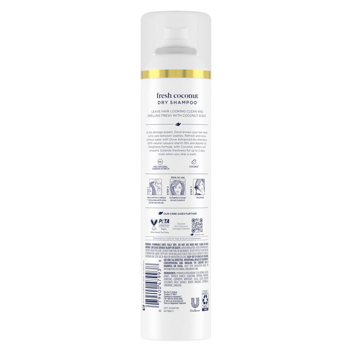 Dove nozzle detail demonstrating even spray for fast freshening benefit