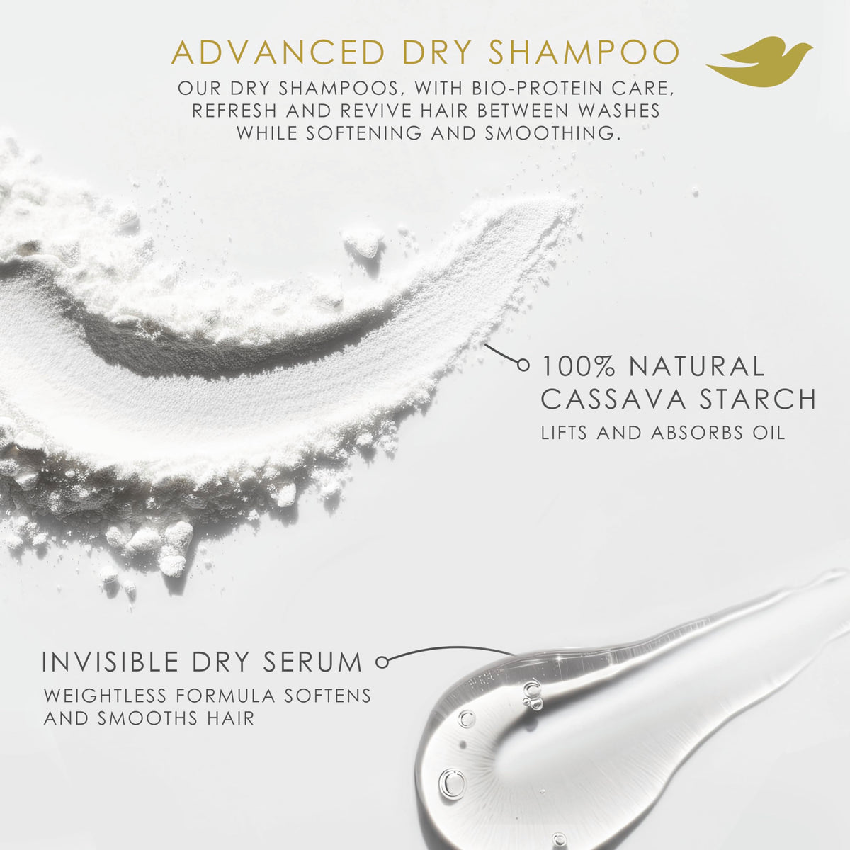Dove dry shampoo two-can 2-pack display, convenient backup for travel