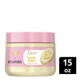 Dove exfoliating scrub open texture showing gentle-exfoliation benefit