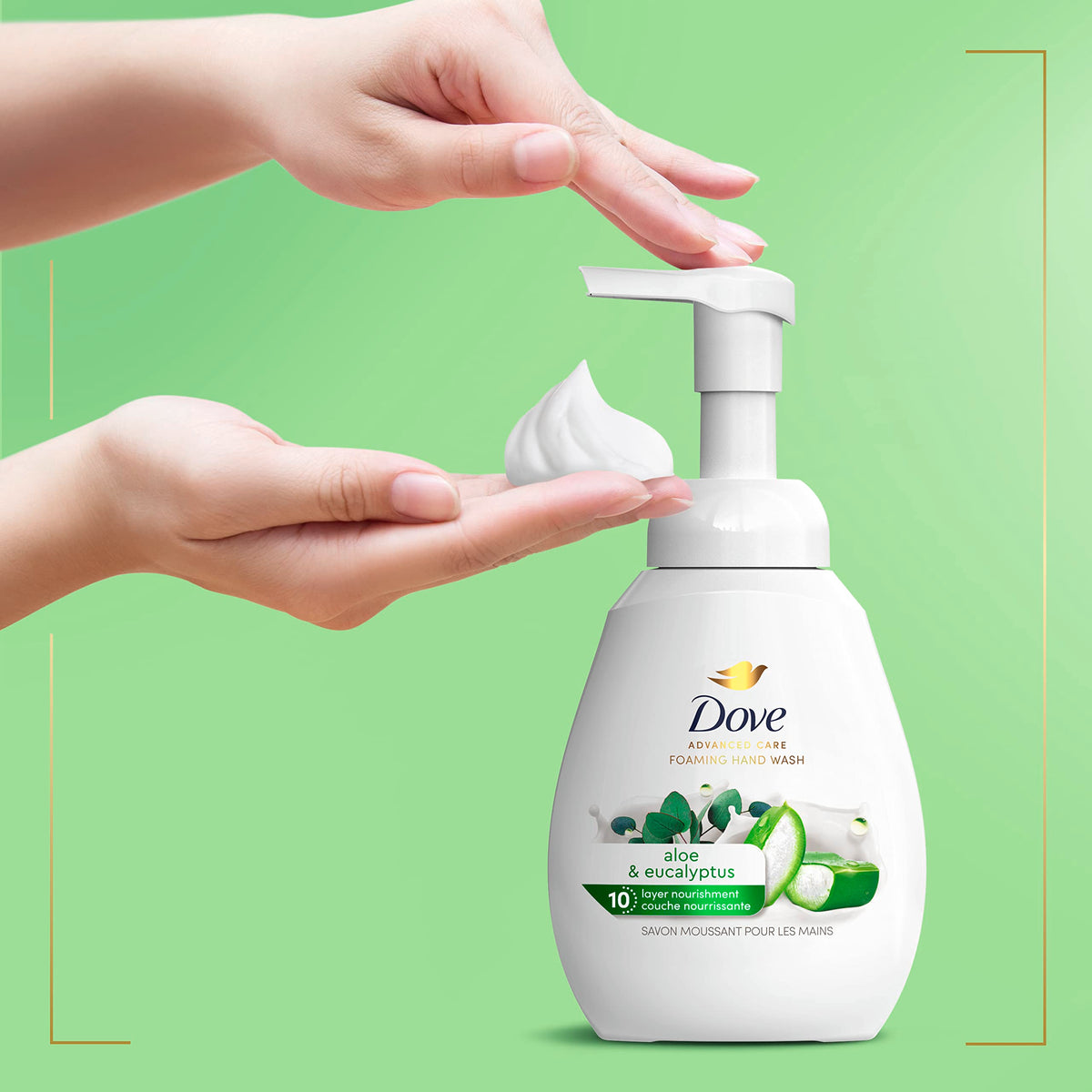 Dove in bathroom sink lifestyle, fresh scent and daily care