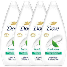 Dove front packaging showing value 4-pack and clear moisturizing benefits