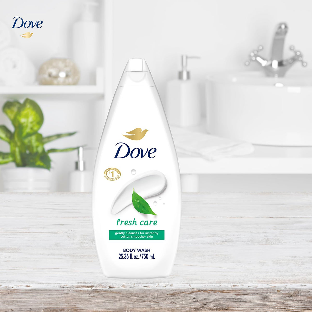 Dove label ingredients panel highlighting moisturizers and prebiotic serum