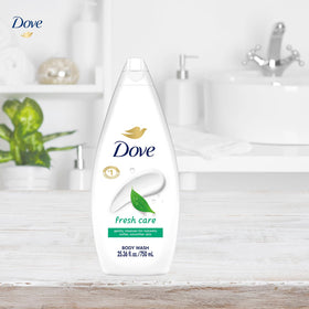Dove label ingredients panel highlighting moisturizers and prebiotic serum