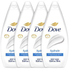 Dove front packaging showing 4-pack and value sizing with moisturizing benefit
