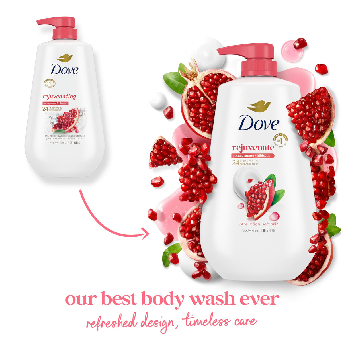 Dove gel texture with moisture droplets showing nourishing formula benefit