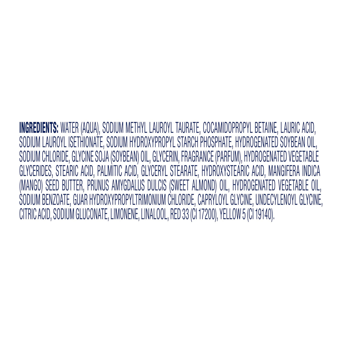 Back of Dove bottle showing 100% recycled plastic symbol and sustainability