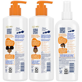 Dove shampoo pouring to show consistency and gentle cleansing benefit