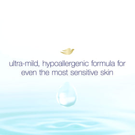 Dove in-hand use under shower showing gentle rinse and comfort