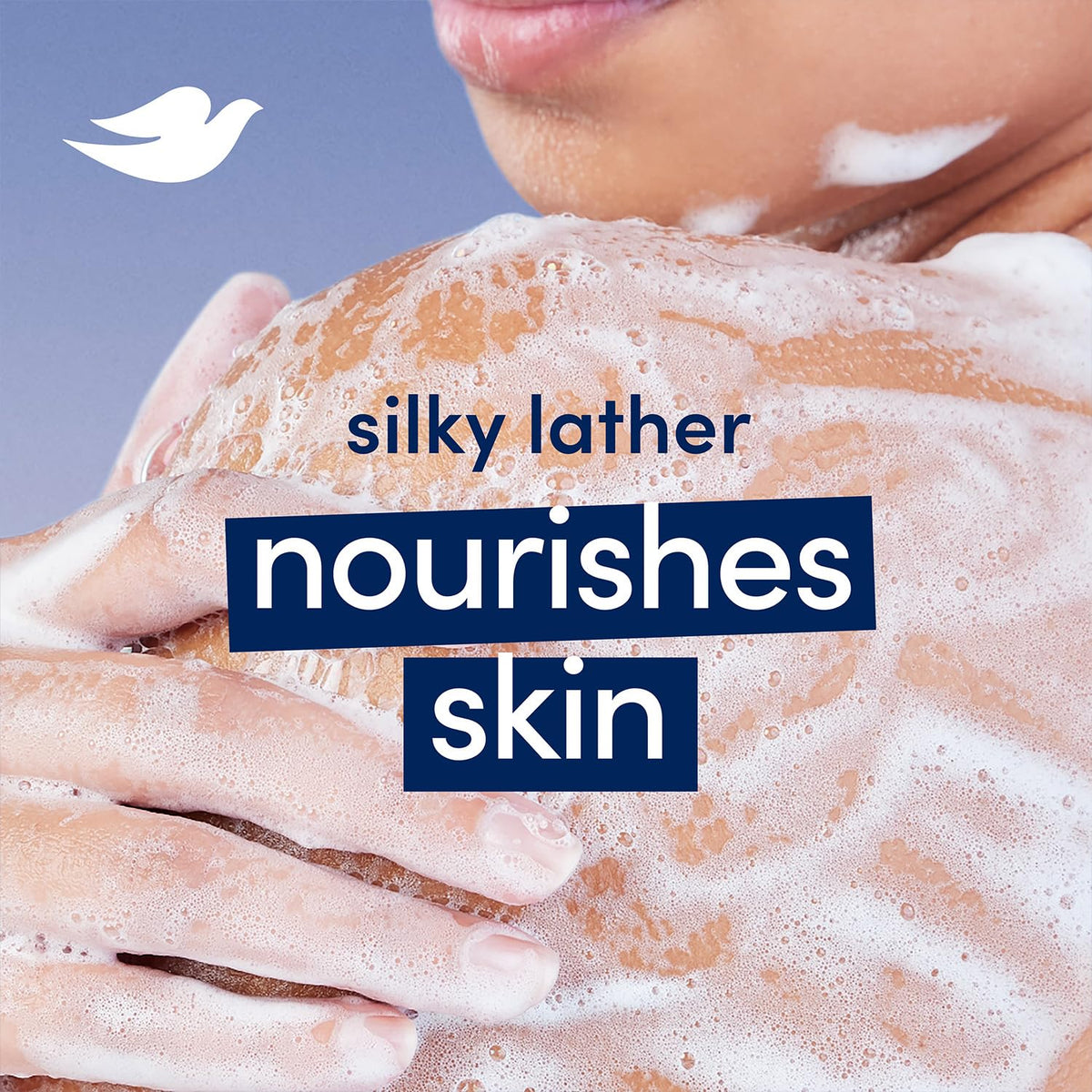 Hands washing with Dove showing effective yet moisturizing cleanse