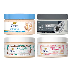 Dove Holiday Treats front packaging showing festive jar and scent benefit