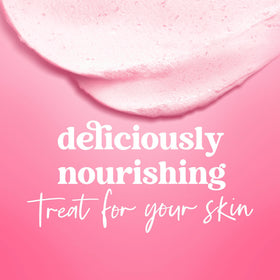 Dove Holiday Treats close-up of exfoliating particles for gentle skin renewal
