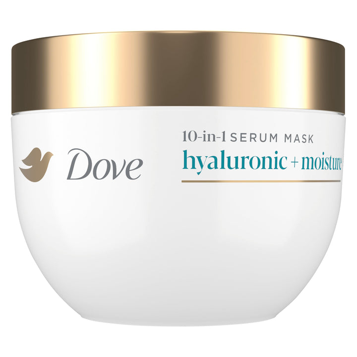 Dove hydrating mask front packaging shows product and size for clear choice