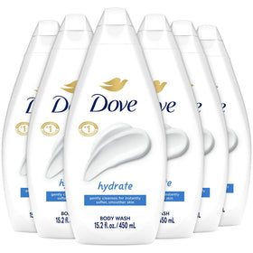 Dove front packaging showing bottle and moisturizing claims for easy identification