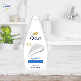 Dove bottle in shower scene showing brand in everyday cleansing routine