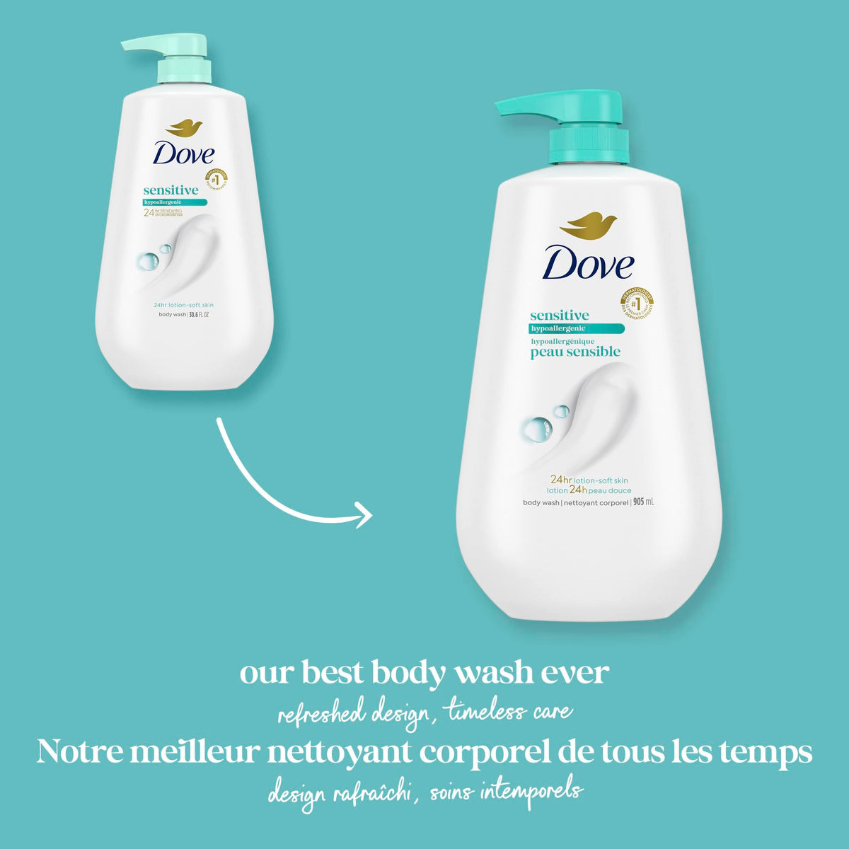 Dove being used to wash hands showing gentle cleansing and skin comfort