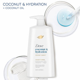Dove conditioner in shower applied to hair for easier detangling benefit