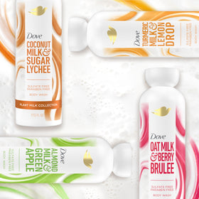 Dove bottle in shower scene showing relaxing routine and comforting fragrance benefit